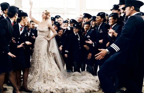 air hostess bride model fashion photograph mario testino