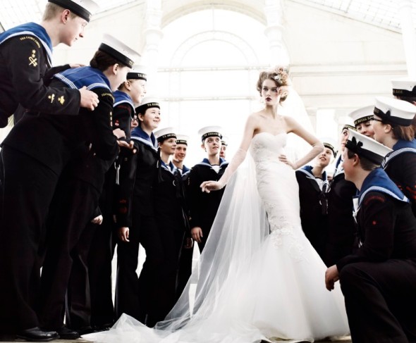 navy kids wedding bride fashion photography mario testino
